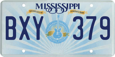 MS license plate BXY379