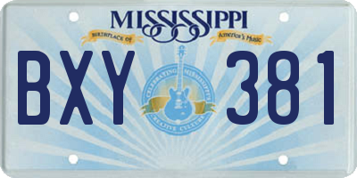 MS license plate BXY381