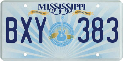 MS license plate BXY383