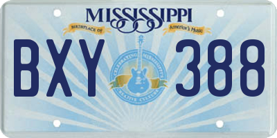 MS license plate BXY388