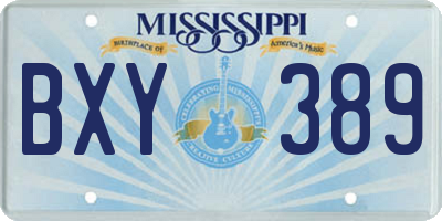 MS license plate BXY389