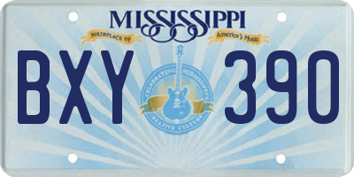 MS license plate BXY390