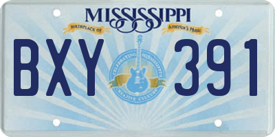 MS license plate BXY391