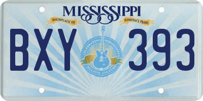 MS license plate BXY393