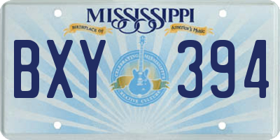 MS license plate BXY394