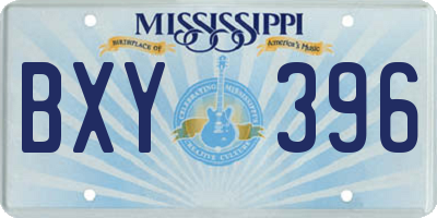 MS license plate BXY396
