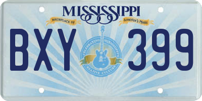 MS license plate BXY399