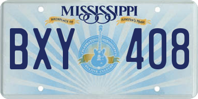 MS license plate BXY408
