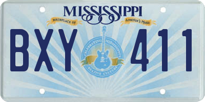 MS license plate BXY411
