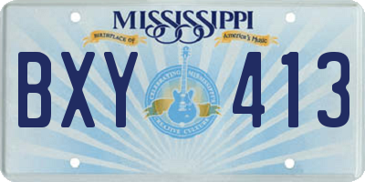 MS license plate BXY413