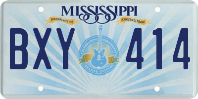 MS license plate BXY414