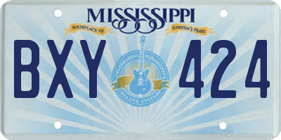 MS license plate BXY424