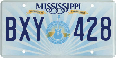 MS license plate BXY428