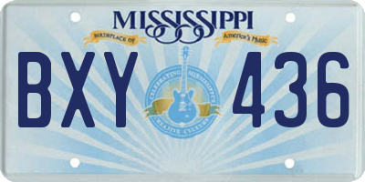 MS license plate BXY436