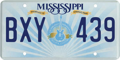 MS license plate BXY439