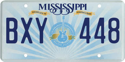 MS license plate BXY448