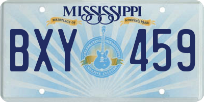 MS license plate BXY459