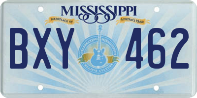 MS license plate BXY462
