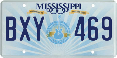 MS license plate BXY469
