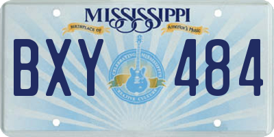 MS license plate BXY484