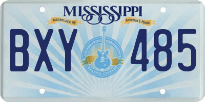 MS license plate BXY485