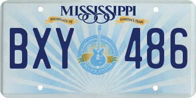 MS license plate BXY486