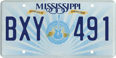 MS license plate BXY491