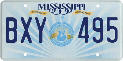 MS license plate BXY495