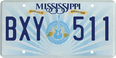 MS license plate BXY511
