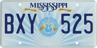 MS license plate BXY525
