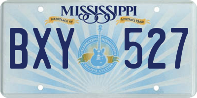 MS license plate BXY527