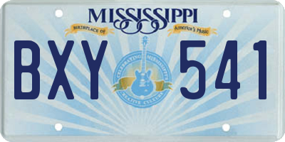 MS license plate BXY541