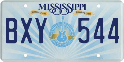 MS license plate BXY544