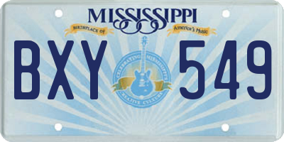 MS license plate BXY549