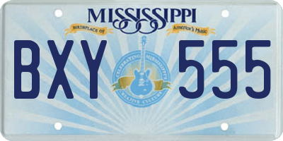 MS license plate BXY555