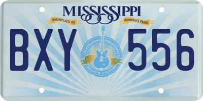 MS license plate BXY556