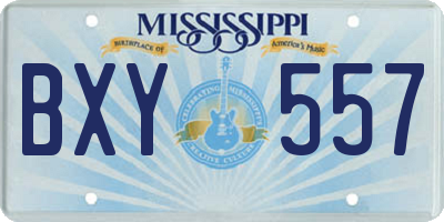 MS license plate BXY557