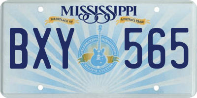 MS license plate BXY565