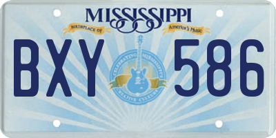 MS license plate BXY586