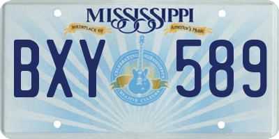 MS license plate BXY589
