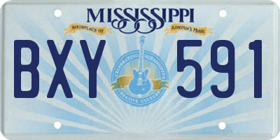 MS license plate BXY591