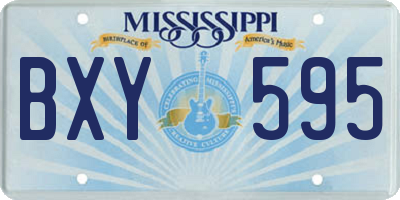 MS license plate BXY595
