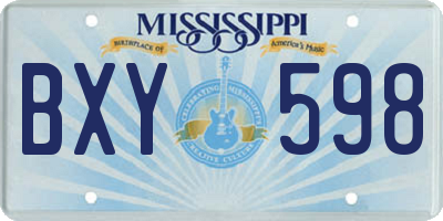 MS license plate BXY598