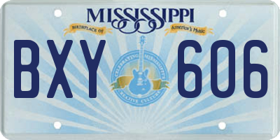 MS license plate BXY606