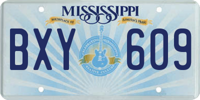 MS license plate BXY609