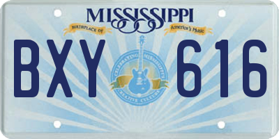 MS license plate BXY616
