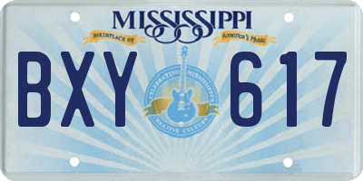 MS license plate BXY617