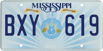 MS license plate BXY619