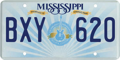 MS license plate BXY620