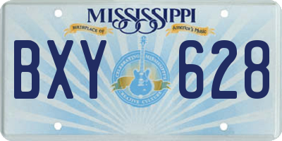 MS license plate BXY628